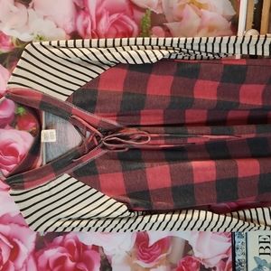 7th Ray plaid top large
